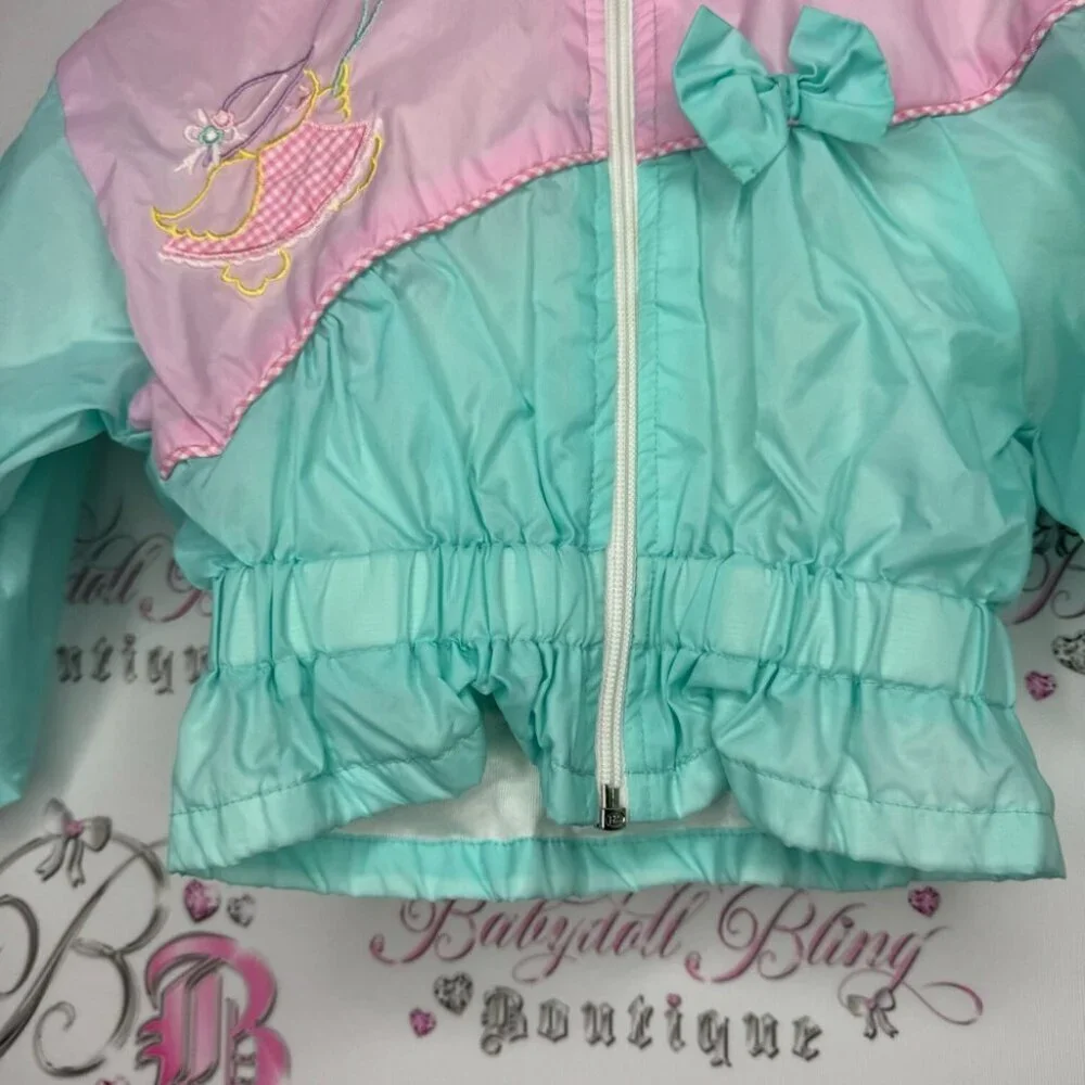 Little wishes coat jacket raincoat light weight vintage cotton candy Colors 🐥